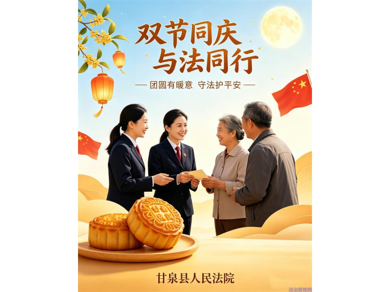 陕西甘泉县法院：双节同庆｜团圆有暖意，守法护平安
