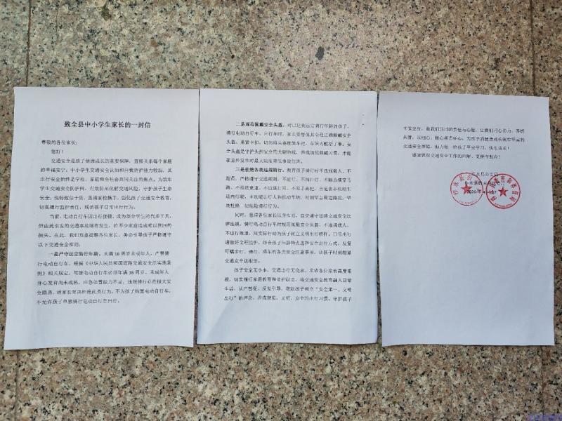        柞水县公安局、柞水县教育和体育局联合发出《致全